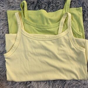 4  Mixed Colors Women  Basic Ribbed Tank Top   2-M , 2-xl